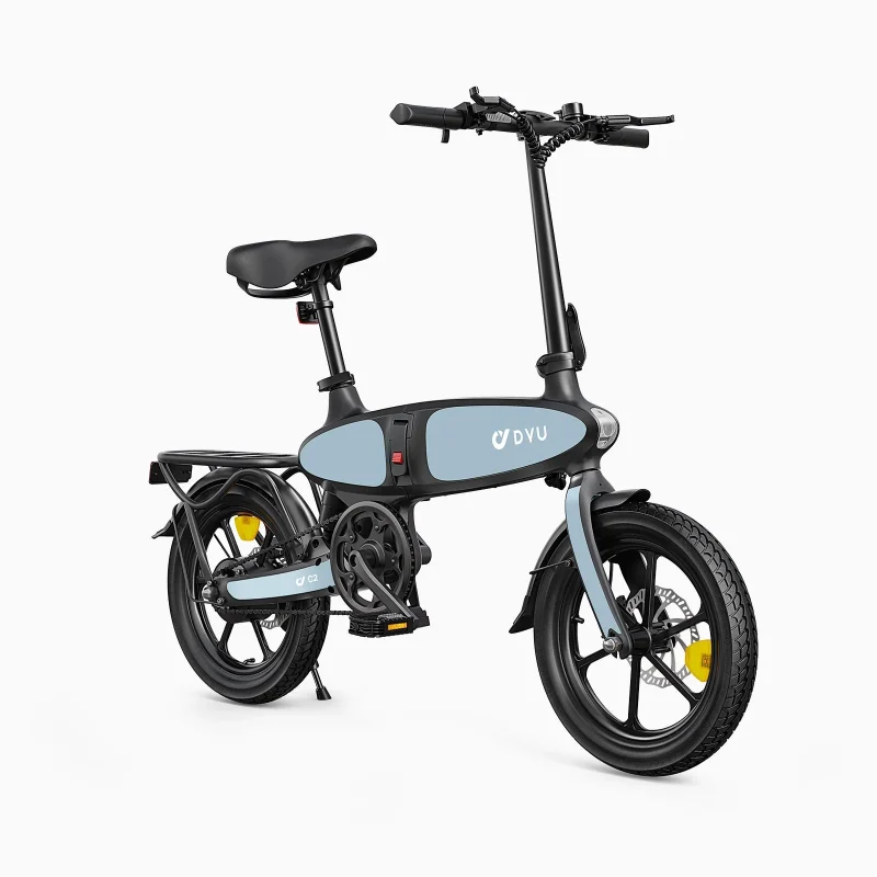 DYU C2 16" Plegable Bicicleta Eléctrica 40km Suspensión 3