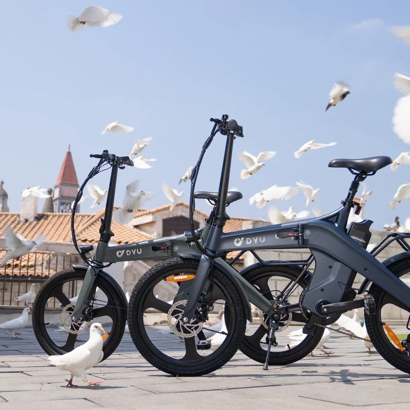 DYU T1 20" Plegable Bicicleta Eléctrica 55km Sensor Par 9