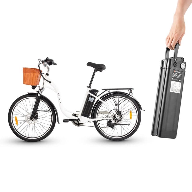 DYU C6 26" Urbana Bicicleta Eléctrica 60km Batería Extraíble 2