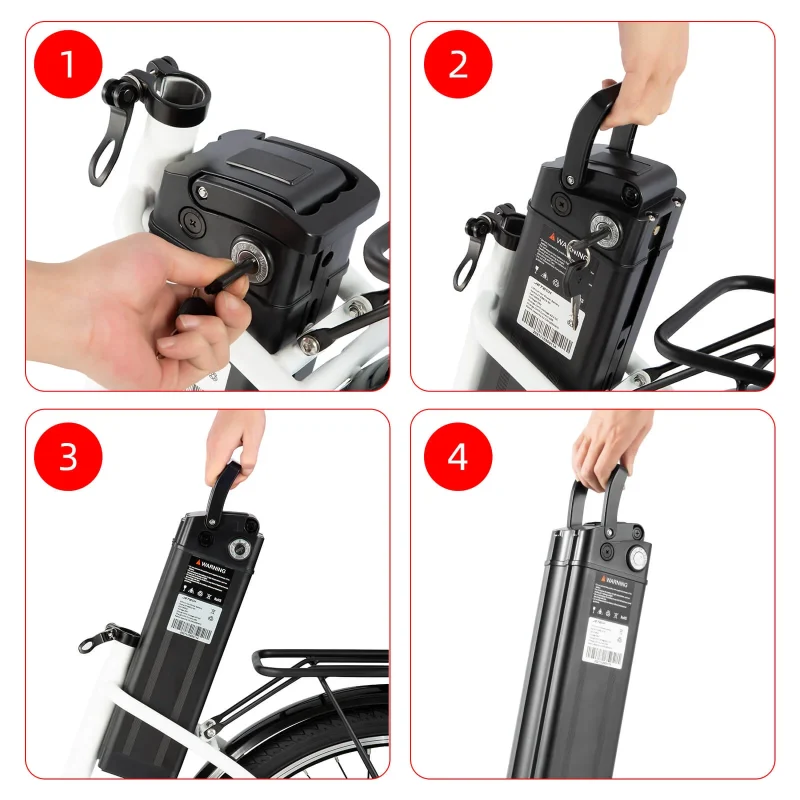 DYU C6 26" Urbana Bicicleta Eléctrica 60km Batería Extraíble 3