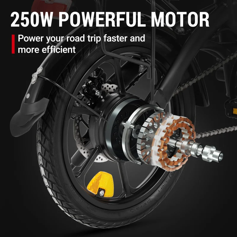 DYU A1F PRO 16" Plegable Bicicleta Eléctrica 40km Canasta 6