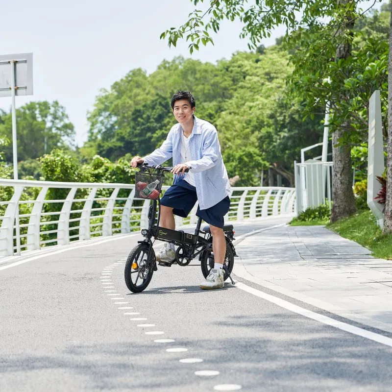 DYU A1F PRO 16" Plegable Bicicleta Eléctrica 40km Canasta 10