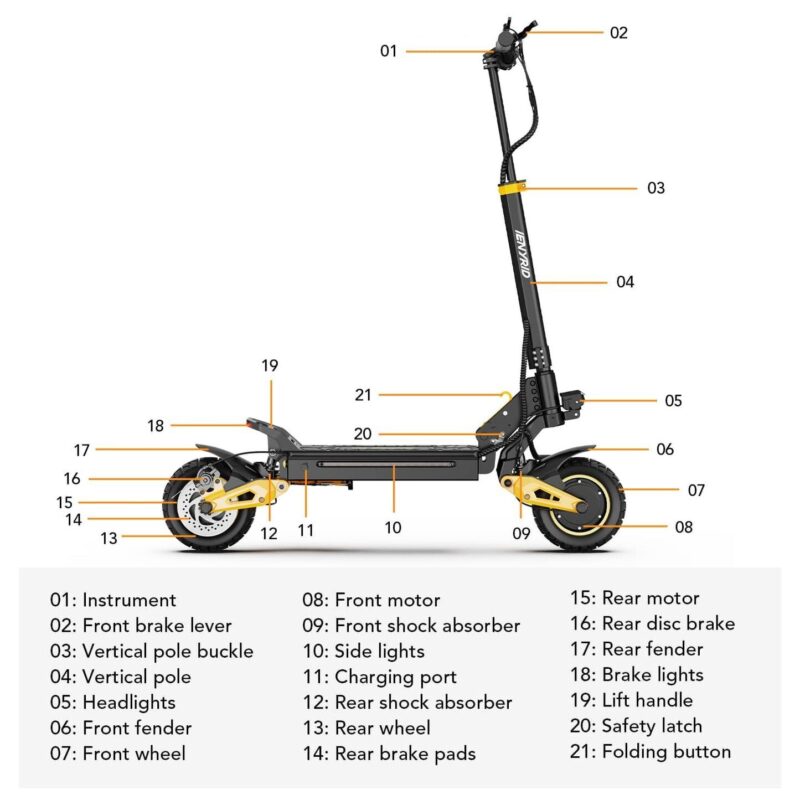 iENYRID ES1 2400W Scooter Off-Road 60km 34 iENYRID ES1 2400W Scooter Off-Road 60km 16