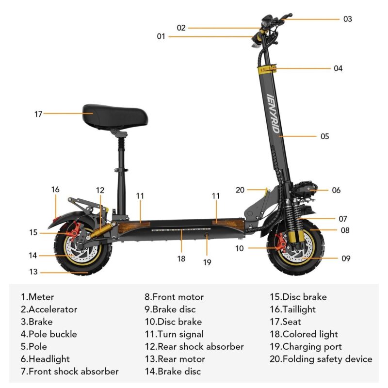 iENYRID ES6 2000W Scooter Off-Road 55km 19 iENYRID ES6 2000W Scooter Off-Road 55km 8