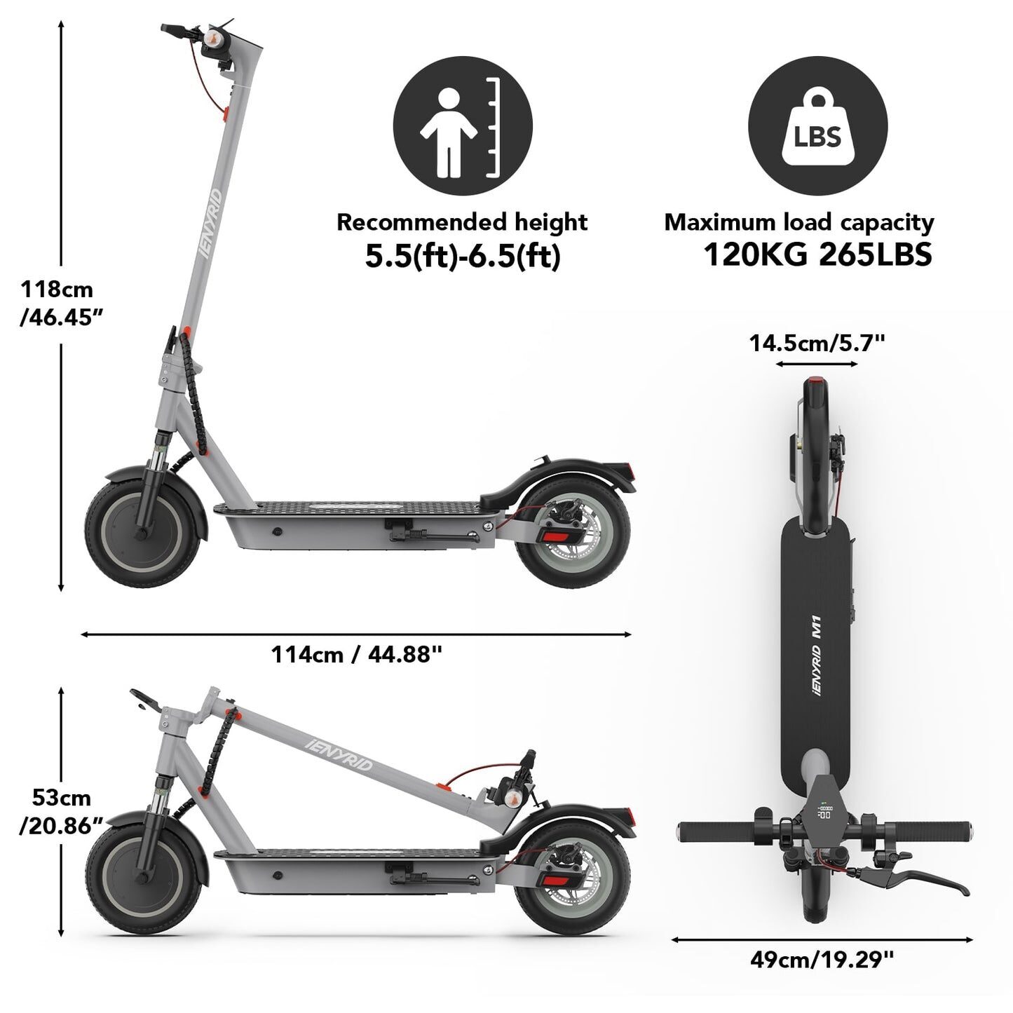 iENYRID M1 500W Plegable Scooter APP 20 iENYRID M1 500W Plegable Scooter APP - Imagen 20